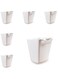 6 Pack Hanging Cup Holders, Wall Organizers, Rolling Cart Accessories Hanging Pen Holders Storage Containers Hanging Buckets for Home Decor Office, Kitchen, Art &amp; Craft Supplies Accessories (White)