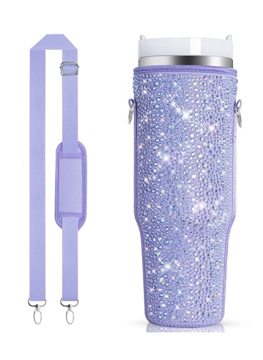 Water Bottle Carrier Bag for Stanley Quencher H2.0 &amp; Adventure 40 oz Tumbler with Handle, Neoprene Water Bottle Holder with Adjustable Strap for Stanley Cup Accessories