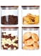 4-Piece Airtight Glass Jar Set 550 x 2, 750 x 2ml