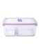 Rectangular Container With Separator Clear 18 x 18 x 6cm