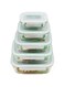Home Smart Glass Container Set of 5 PCs Food Container With Airtight Lid to Safely Store Food Outdoor and Indoor Dining Activity (5PC Rectangular Set)