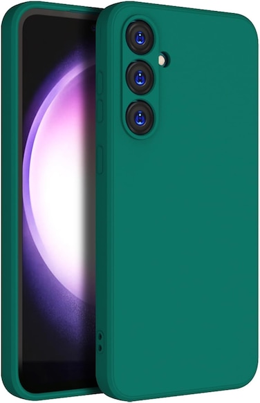 Case for Samsung Galaxy A35, Liquid Gel Rubber Bumper Case with Soft Microfiber Lining Cushion Slim Shockproof Protective with Camera Protection Cover for Samsung Galaxy A35 2024 (Green)