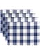 Elrene Home Fashions Farmhouse Living Buffalo-Check Placemats, Rustic Dining-Table Decor, Set of 4, 13" x 19", Blue/White