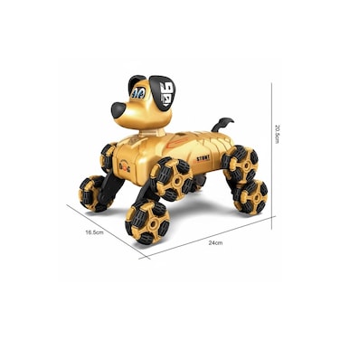 Stunt Dog 2.4GHz Remote Control Robot Toy &ndash; 360&deg; Spins, Music, LED Lights &amp; Rechargeable Fun