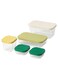 Container with Lid Set of 5 Transparent/Multicolour