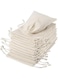 YARDHOBI 12Pcs Cotton Drawstring Bags, Reusable Muslin Bag, Natural Cotton Bags with Drawstring, Produce Bags, Bulk Gift Bag, Jewelry Pouch for Party Wedding Home Storage (6x8 Inch, Natural Color)