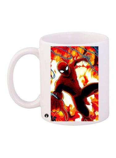 Spiderman Printed Coffee Mug White/Red/Black