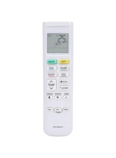 Annadue ARC480A12 Remote Control Replacement, Premium ABS Material, Long Lasting, Comfortable, AAA Battery Operated, Convenient with All Buttons, for ARC480A Series Air Conditioner