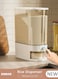 10Kg Rice Dispenser, Clear Large Dry Food Storage Container with Measuring Cup &amp; Time Scale, Food Dispenser Kitchen Organization &iuml;&frac14;&OElig;Moisture Proof&iuml;&frac14;&OElig;Dry Food Grain Flour Soybean for Kitchen Pantry Countertop