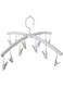 MINISO Plast Foldable Plastic Cloth Drying Stand Hanger with 12 Clips/pegs, Baby Clothes Hanger Stand (Grey)