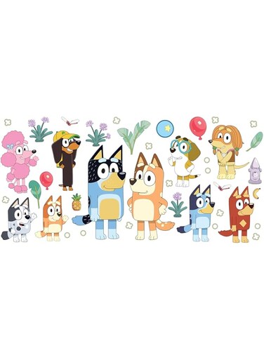 RoomMates Bluey Family and Friends Peel and Stick Wall Decals, RMK5457SCS