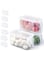 SKY-TOUCH 6pcs Refrigerator Organizer, Stackable Plastic Kitchen Food Storage Containers with Lids and Handle for Fruits and Vegetables, Freezer Safe Food Storage Boxes, Transparent