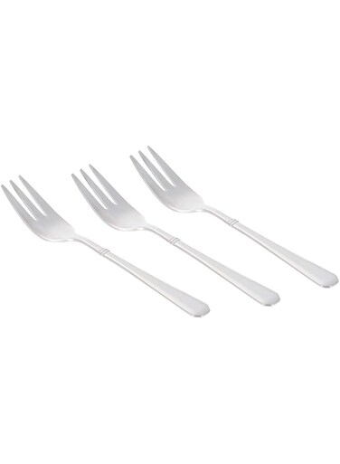 Winsor 18/10 Stainless Steel Pilla Fruit Fork Set - 3 Pieces,Silver