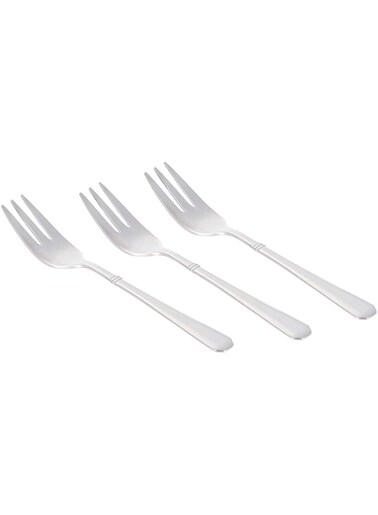 Winsor 18/10 Stainless Steel Pilla Fruit Fork Set - 3 Pieces,Silver