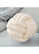 Jemsia Knot Pillow Ball Pillow Knot,Soft Home Decorative Pillows,Handmade Knotted Round Pillow Cushion for Decoration Bedroom,Living Room,Couch,Armchair,Photography Props Pillow,Ivory,22cm
