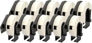 DK-11204 17 x 54 mm Compatible Multipurpose Labels Rolls (400 Labels per Roll) for P-Touch QL-1110NWB QL-1100 QL-1060N QL-500 QL-500A QL-570 QL-580 QL-700 QL-710W QL-800 QL-810W QL-820NWB