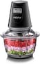 BLCK+DECKER Multi-Function Glass Chopper &amp; Mincer, 400W, XXL 1.2L Bowl, 4-Blade System, Pulse Speed for Precision, Ice Crushing, Compact Sleek Black Design, Easy to Clean, Black - GC400-B5