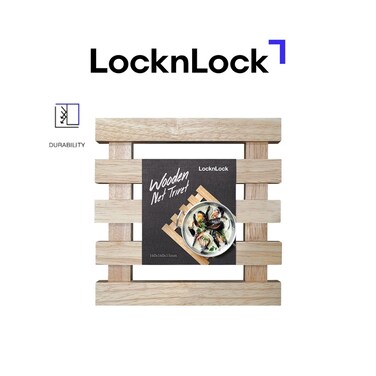 LocknLock Wooden Trivet &ndash; Durable, Heat-Resistant, Non-Slip Kitchen Accessory