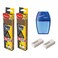 Maped Black'Peps HB Pencils 24 PCS and Mini Technic Eraser 2 PCS with Shaker Sharpener