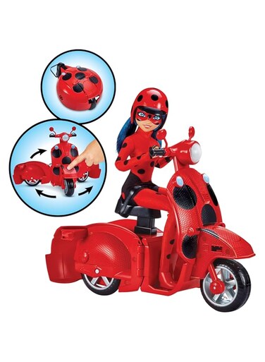 MIRACULOUS LADYBUG SWITCH N GO SCOOTER WITH DOLL
