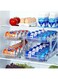 Soda Can Dispenser for Refrigerator, Set of 2 Adjustable Width Soda Can Organizer 2-Layer Beverage Pop Can Holder Drink Organizer for Fridge, Pantry, Cabinet, Countertop, Clear (2 Pack)