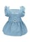 Letter Embroidered Dog Cat Dress Cute Princess Dresses Ruffle Trim Dress Puppy Tutu Skirt Pet Clothes for Small Medium Cats Dogs Kitten (Blue, X-Large)