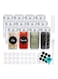 12-Pieces Spices Storage Bottles Clear 10cm