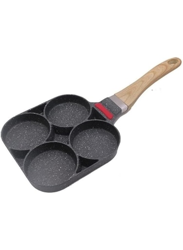 Dubai Gallery 4-Hole Non-Stick Pot - Black/Brown, 42 X 5Cm