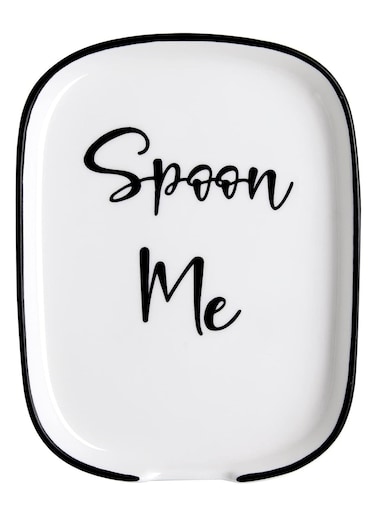 Ceramic Spoon Rest for Stove Top, Large Spoon Holder, Spoon Rest for Kitchen Counter, White Coffee Spoon Rest, Heat-Resistant Cooking Utensil Rest, Modern Farmhouse Kitchen D&eacute;cor