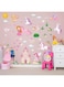BPA&reg; Princess Unicorn Wall Stickers Fairy Castle Wall Decals Baby Nursery Girls Bedroom Wall Decor