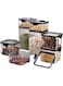 Airtight Food Storage Containers, Plastic Storage Tank, Sealed Kitchen Containers &amp; Storage Jars Set, Moisture Proof, Stackable with Lock Lids, for Candy,Coffee,Cereal (3 * 460+3 * 700+2 * 1300ML)