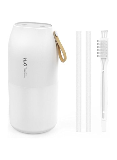 Humidifiers Double Spray Portable Mini Humidifier,USB Rechargeable Built-In Battery Cool Mist Humidifier,Smart,Portable and Silent 300ml, Suitable for Home, Office, Car, Camping Etc, Contains Brush