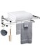 Bathroom Towel Rack Set with 5 Removable Hook,Folding Towel Bars Wall Mount Holder,Anti-rust Water-proof,SUS 304 Stainless Steel,Strong load-bearing,Toilet Bathroom Bath Towel Cleaning Tools Holder