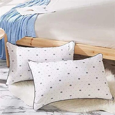 Home Comfort Line Cotton Pillow &acirc;&euro;&ldquo; Soft, Breathable &amp; Supportive Pillow for Restful Sleep, Hypoallergenic &amp; Durable