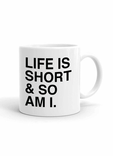 Your Wall Funny Short Height Quote Printed Ceramic Coffee Mug 325ml, Perfect Gifting by Spoil Your Wall