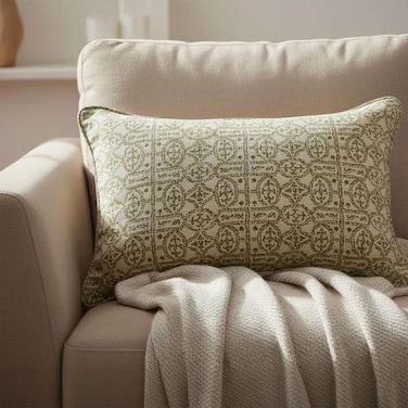 Home Ornate Olive Decorative Cushion 35x50cm