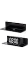 BPA Acrylic Floating Wall Shelves, Flexible Use of Wall Space, Small Display Shelf for Smart Speaker, Set of 2