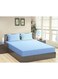 COLLECTION Stripe Light Blue Double Fitted Sheet 150x200 cm with 2 Pillow Cases