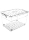 RoyalFord Family Storage Box, 40L Plastic Clear Container, RF10814 Transparent Large Storage Organizer Box with Lid Ideal for Living Room, Bedroom, Garage