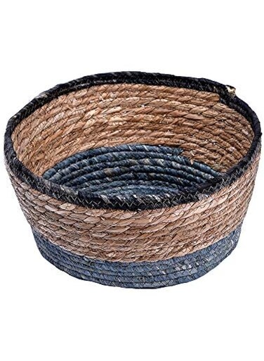 YAHOME Round Woven Storage Basket Wicker/Basket Storage Baskets for Towel, Laundry Basket, Or for Organizing Closet, Bedroom, Bathroom (26x13)