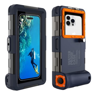 Professional Waterproof Diving Case for Snorkeling, 15M/50FT Underwater Photo &amp; Video Protective Housings with Lanyard for iPhone