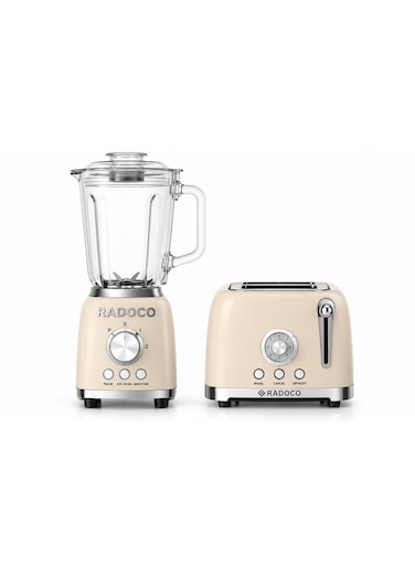 Radoco Blender and 2-Slice Toaster Combo - Cream