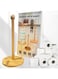 Zeskem Wooden Kitchen Tissue Holder, Kitchen Towel Stand Rack, Bamboo Vertical Paper Towel Holder with Non-Slip Base for Kitchen