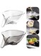 New Multifunctional Drain Basket*2, Kitchen Sink Food Collector Strainer bowl With Spout, Suitable for Food Filter Cleaning Fruit and Vegetable Drainage Basket Funnel, Transparent grey+Transparent