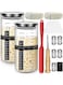 Artcome Sourdough Starter Jar Kit with 2 Glass Jars - 45 Oz DIY Pro Glass Sourdough Starter Jar Kit, Airtight Food Storage Canister, Reusable Sourdough Bread Baking Supplies, Home Baking Supplies