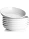 Y YHY 30oz Porcelain Pasta/Salad/Soup Bowls, Large Serving Bowl Set, Wide &amp; Flat, Set of 6, White