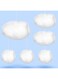 Tatuo Artificial Cloud Props Imitation 3D Cloud for Ceiling Hanging Decorations Fake Cloud Cloud Shape Wedding Ornament Room Decor Art Stage DIY Party (13.8 x 9.8 x 6 Inches,6 Pieces)