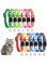 Reflective Cat Collars with Bells 12pcs Adjustable Kitten Collar with Breakaway Buckle, Safe Quick Release Cat Collar for Kittens, Puppies, Small Pets (Colourful)