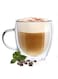 Glass Coffee Cups with Handles 250ml Double Wall Coffee Mugs for Latte Cappuccino Espresso Milk Hot Drinks Tea Juice Water Glasses [1 Cup]