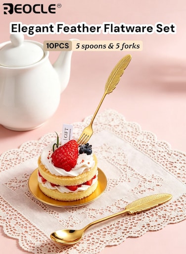 10PCS Stainless Steel Mini Demitasse Espresso Coffee Spoons and Forks Set with Durable Rust - Resistant Material &amp; Smooth Polished Surface &amp; Compact Size for Fruit Cake Cheese Desserts Stirring Daily Use Home Kitchen Cafe for Men Women